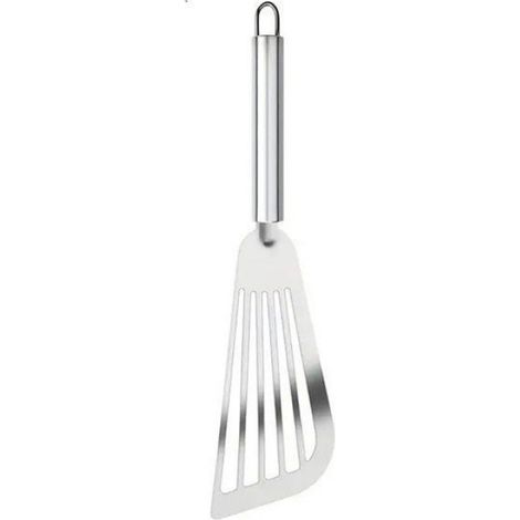 Spatule À Poisson - Acier Inoxydable 304 - Manche Ovale Ergonomique - Pour Retourner Poisson Viande Œufs - 1 Pièce