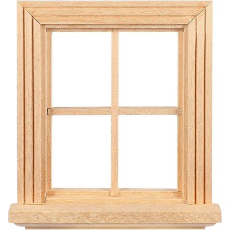 Mini cadre de fenêtre, ornement miniature, mobilier, décoration de fenêtre pour maison de poupée (1/4)