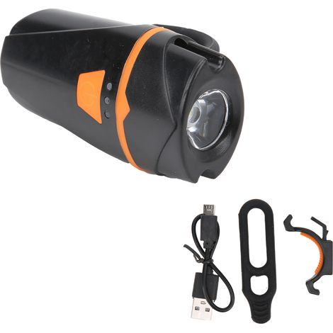 Lampe vélo LED rechargeable USB étanche, phare avant et feu arrière, lampe torche puissante pour cycliste. (1/5)