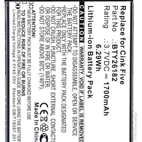 NX - Batterie téléphone, smartphone, GSM pour Micromax 3.7V 1700mAh - BTY26182BTY26182 (1/3)