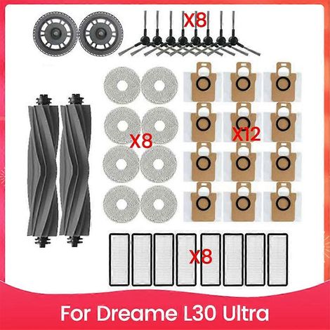 Filtre pour aspirateur brosse pour aspirateur Filtre de brosse pour aspirateur filtre de 40PCS Aspirateur Brosse Filtre Sac à poussière and Serpillière Cloth Lot pour L30 Ultra Aspirateur Accessoires (1/5)
