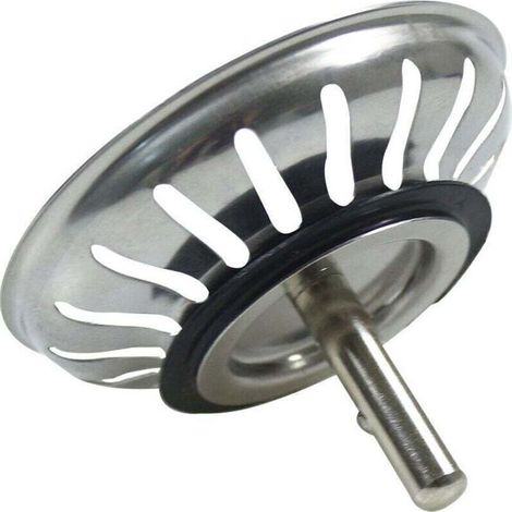 Panier Pour Bonde d'Évier de Cuisine 80 mm - Crépine Universelle Acier Inoxydable, Bouchon Panier Pop-Up, - Lavable Lave-vaisselle, Ne se Bouche & Ne Déborde Pas (1/4)