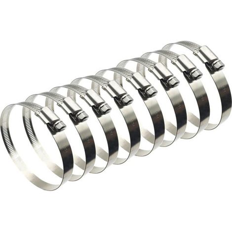10 verstellbare Flansche für Lüftungskanäle, aus Edelstahl, Flansche für Lüftungskanäle (10 mm-16 mm).