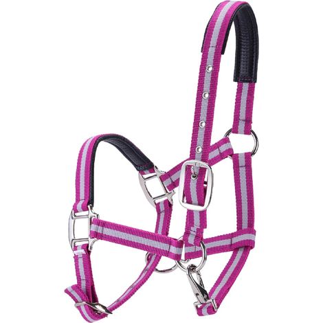 Licol Réglable pour Chevaux, Licol d'Entraînement, Rouge Cob (1/5)