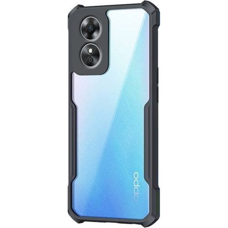 Funda para Oppo A17, híbrida anticaída, negra. (1/2)