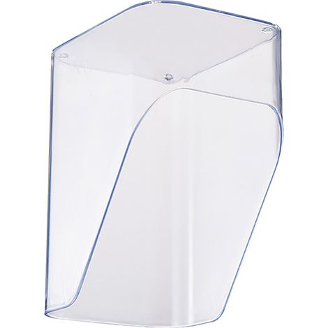 Boîte de rangement de bureau, organisateur de maquillage, boîte de rangement en plastique pour salle de bain, boîte de rangement alimentaire, design biseauté, transparente (1/5)