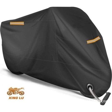 Housse de Protection Moto Imperméable Résistant aux Intempéries Poussière Neige Pluie Vent Soleil Taille XXL 245x105x125cm (1/4)