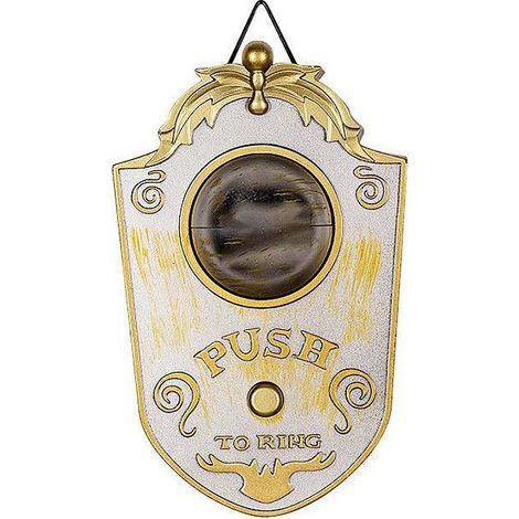 Sonnette d'Halloween en forme d'œil, yeux brillants et sons effrayants, décoration de porte, accessoire de fête terrifiant, blanc (1/5)