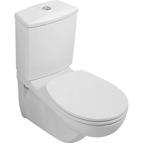 Villeroy & Boch – Cuvette pour WC suspendu – Porcelaine sanitaire blanche – Sortie horizontale – Dimensions 355 x 680 mm – Forme ovale