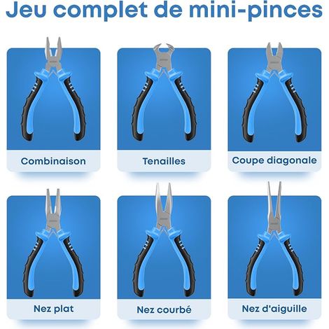 Mini Line Cutter, Long Nose, Needle Nose, Curved Nose, Diagonal Cutter and Wire Cutter, Electronic Repair Tool (1/4)