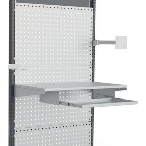 PROVOST - Kit Kombineo - Poste informatique modulaire en métal gris argent