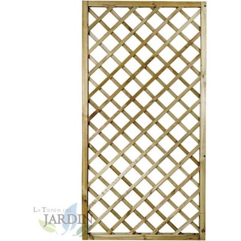 Panel de Celosia de Madera 90x180 cm  Cuadros 9 cm  Decoración de Ambientes Interior o Exterior  Celosia Decorativa Jardin