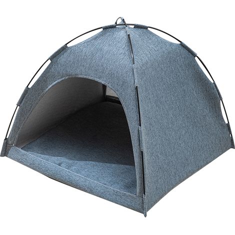Lit de tente pour chat, grand espace, respirant, confortable, lavable, maison pour chien, toutes saisons, taille S, bleu