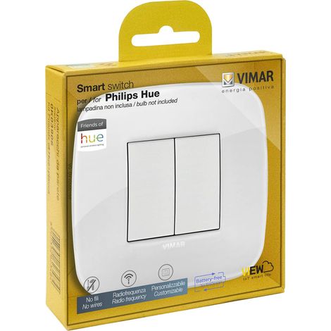 Vimar 0K03906.06 Arké Round Kit Interruttore Senza Fili in Radiofrequenza Philips Friends of Hue, non servono batterie (1/5)