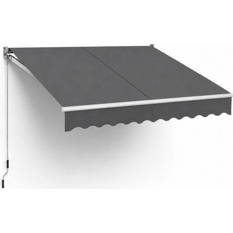 Tenda Da Sole Con Sistema A Manovella E Inclinazione Regolabile Struttura In Alluminio Resistente Per Balcone Terrazza Veranda Giardino Design Moderno 295 x 250 Cm Grigio Scuro (1/5)