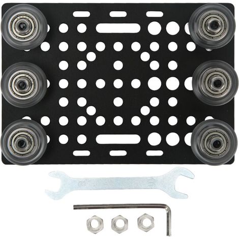 UlisemSchwarze Portalplatte aus eloxiertem Aluminium für 3D-Drucker mit 0,8-3,1 Zoll Riemenscheibe, transparente Riemenscheibe (1/4)