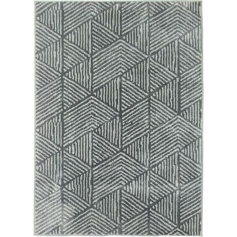 Living room rug modern, washable, 150 x 80 cm, gray fonce (1/5)