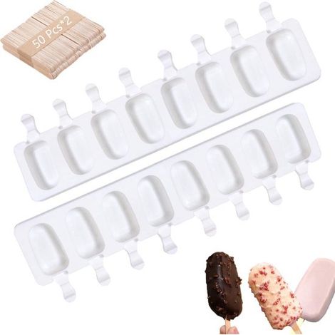 stampi in silicone per ghiaccioli e ghiaccioli tipo Magnum - Senza BPA e riutilizzabili (1/5)