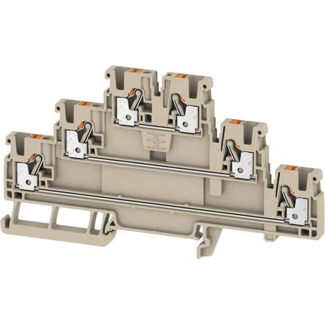 WEIDMÜLLER LOT DE 50 BORNES DE PASSAGE A3T 2.5 2428510000 - BEIGE WEIDMULLER