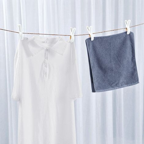 24 colours: white + dark yellow material: plastic clothespins for drying sheets and duvets cotton duvet clips for the home. (1/5)