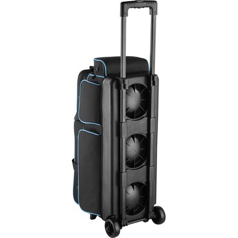 Bowlingtasche mit Rollen für 3 Bälle, Schuhfach bis US-Größe 16, 1050 mm Teleskopgriff (1/5)