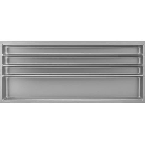 Agoform Besteckeinsatz Scoop II Set 474x1116x59mm, mit Trenner Kunststoff silber