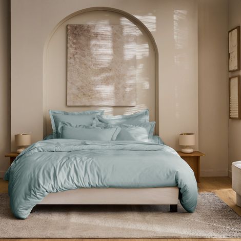 Housse de couette "Prestige" 100% Satin de coton Peigné 120 fils /cm² Coton Pur - Prestige Céladon - 240 x 220 cm - Prestige Céladon -