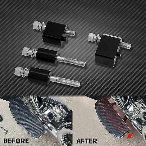 Motorrad 1 1/4" Fahrer-Trittbrett-Verlängerungssatz vorne, schwarz, für Harley Touring Road King Street Electra Glide 092021--