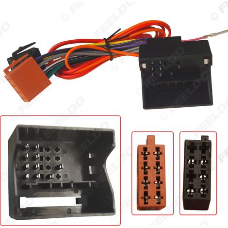 Compatible avec le faisceau de câbles ISO vers Quadlock, plateforme PQ, pour câbles de modification audio/vidéo des véhicules Volkswagen/Audi/Skoda.