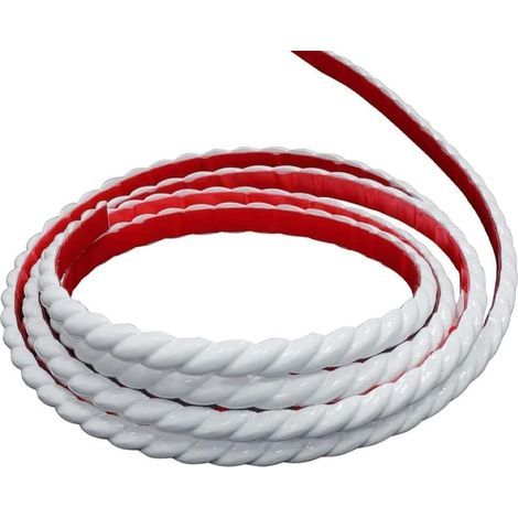 5M Bande Décorative Adhésive PVC, Bordure de Papier Peint Carrelage, Décoration pour Cadre de Miroir(15mm,Blanc) (1/5)
