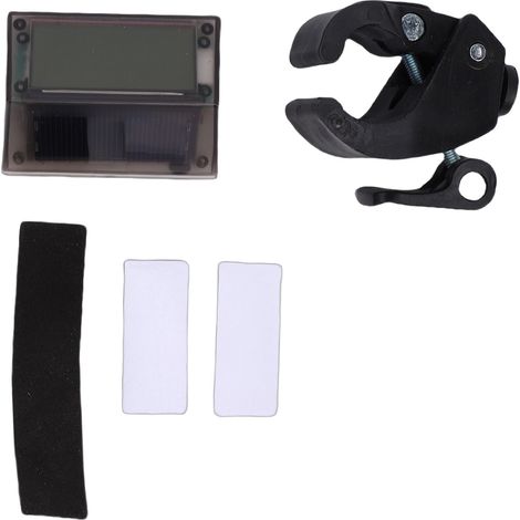 Horloge électronique solaire lumineuse pour moto avec affichage de la température, du calendrier et de l'heure (verte) (1/5)