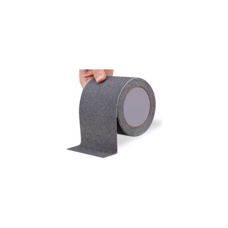 Ruban adhésif antidérapant 10 cm x 5 m – PVC épais avec oxyde d'aluminium – Imperméable pour escaliers intérieurs/extérieurs – Haute traction