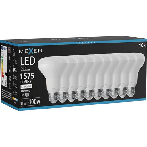Mexen Nova 10x Ampoule LED E27, R80, 15W, Neutre - 4000K, 1575 lm - L105-E27-1540-01x10 (1/5)
