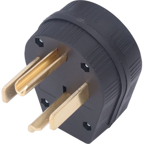 Connecteur prise industrielle 4 broches 30A 125V/250V, fiche droite en plastique PA66 et laiton, étanche résistant, usage professionnel (1/5)