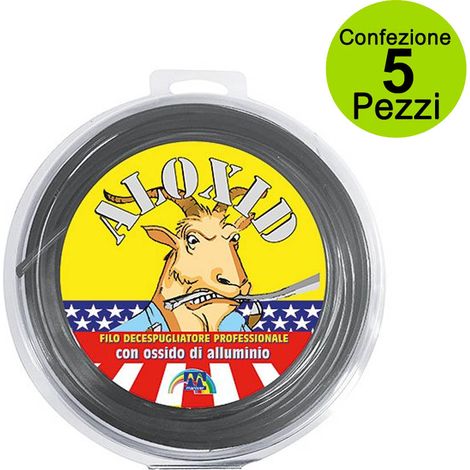 Multipack da 5 pz filo per decespugliatore aloxid quadro extra usa diametro mm 4 x metri 30