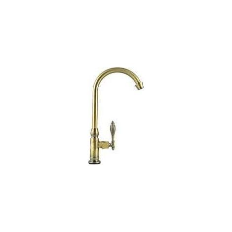 Kitchen Mixer Tap, Brushed Brass, Cold Water Swivel Basin Mixer Tap, Basin Mixer Tap with Pull-Out Pull for Sink and Hand Basin, Antique Bronze (1/5)