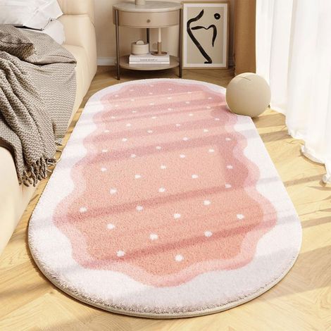 Tapis Shaggy - Velours Polyester - Fond Anti-dérapant en Plastique - Pour Chambre à Coucher ou Salon - 16 x 48 Pouces - 1 Pièce (1/4)