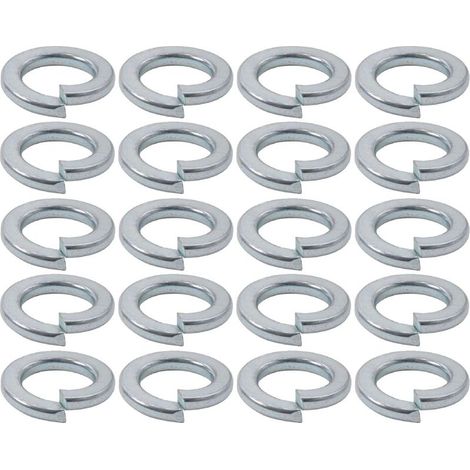 20 rondelle elastiche per viti a testa cilindrica con esagono incassato in acciaio zincato DIN 7980, universali, per viti, bulloni, guarnizioni, fissaggi, ferramenta e molle, M8 (1/2)