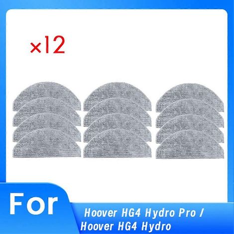 Lot de 12 chiffons de nettoyage pour aspirateur robot Hoover HG4 Hydro Pro / Hoover HG4 Hydro (pièces de rechange) (1/5)