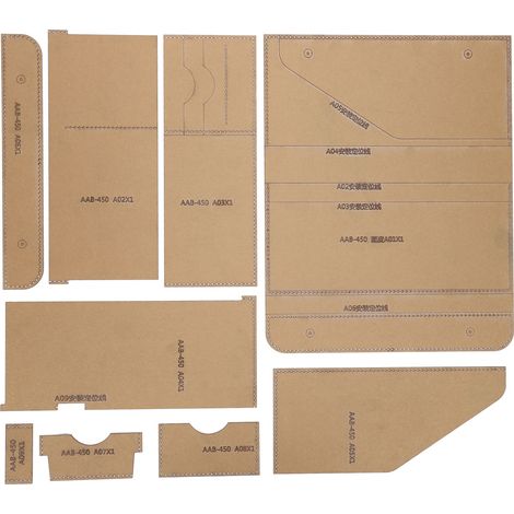 Kit de gabarit acrylique transparent AAB-450 pour sac à main fait main, outil de bricolage de création artisanale. (1/5)
