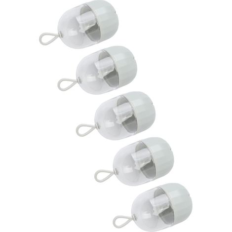 Boîte de rangement transparente anti-poussière pour 5 éponges à maquillage avec cordon de suspension (1/5)
