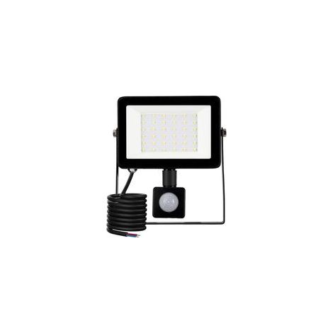 Projecteur extérieur LED 30W – Détecteur de mouvement – Lumière 6500K – IP66 – Aluminium moulé pour chantiers et garages (1/5)
