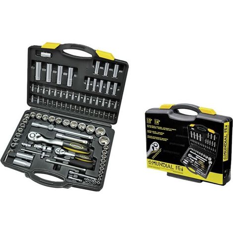 Set da 94 pezzi in valigetta di plastica chiavi a bussola ART. 1555