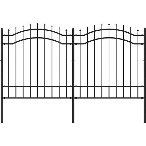Recinzione da giardino Recinto da giardino Woerden con Punta a Lancia Nera 240x125 cm in Acciaio (1/5)