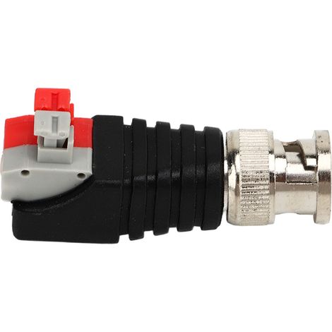 Lot de 10 connecteurs BNC mâles à bouton spiralé pour transmission vidéo, adaptateurs BNC pour caméras de vidéosurveillance Cat5.