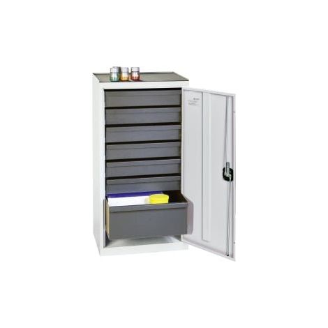 Armadio portautensili e materiali Stumpf serie 3000 grigio chiaro + 6 cassetti 100 mm + 1 cassetto 200 mm - 3001807
