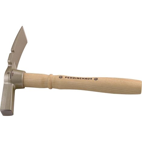 Marteau de maçon modèle danois/Berlin avec manche en bois de frêne, Argent/Beige, 600 g