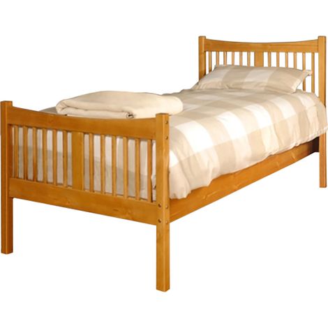 3ft Wooden Bed Frame in Caramel