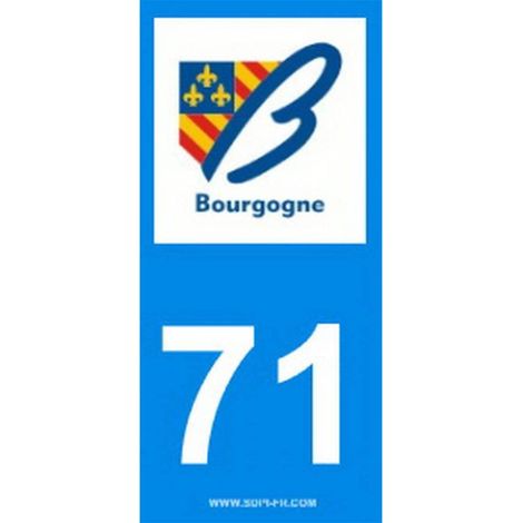 ADHESIFS REGION DEPARTEMENT 71 BOURGOGNE FRANCHE COMTE X2