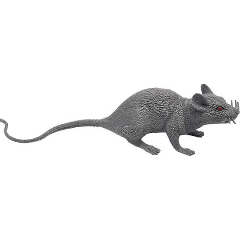 Souris couineuse pour animaux de compagnie, jouet réaliste pour farces et jeux interactifs, accessoires photo amusants pour Halloween, blanche (1/5)